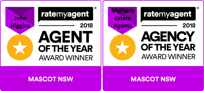 Mascot’s No1 Estate Agents for 2018, Awarded by RateMyAgent